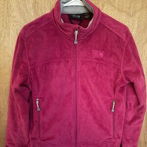 Mountain Hardwear Fuchsia Pink Teddy Bear Full Zip Fuzzy Cozy Fleece Jacket M